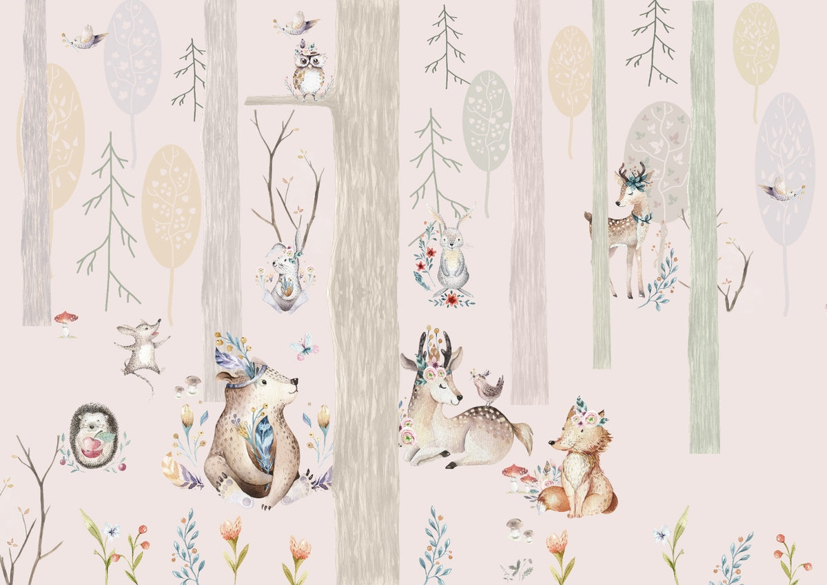 Fantastical Forest Realms Wall Murals in your room — zoomed