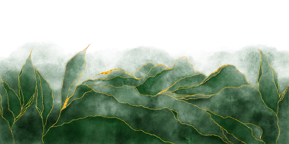 Marble Texture Lush Green Wall Murals in your room — zoomed