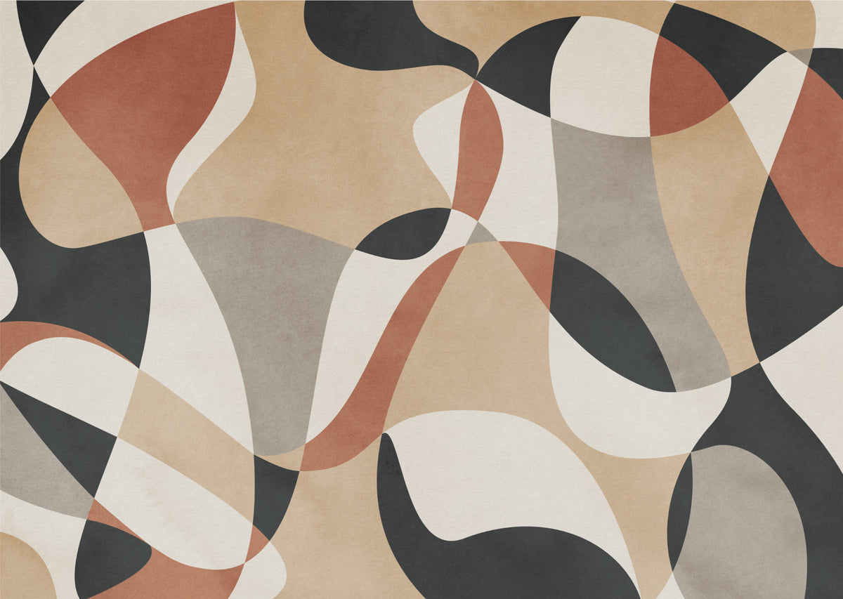 Bold Geometric Infusion Wallpaper Murals in your room