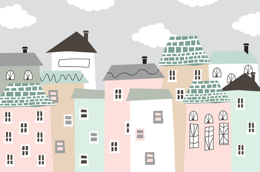 Tranquil Neighborhood Wallpaper Murals