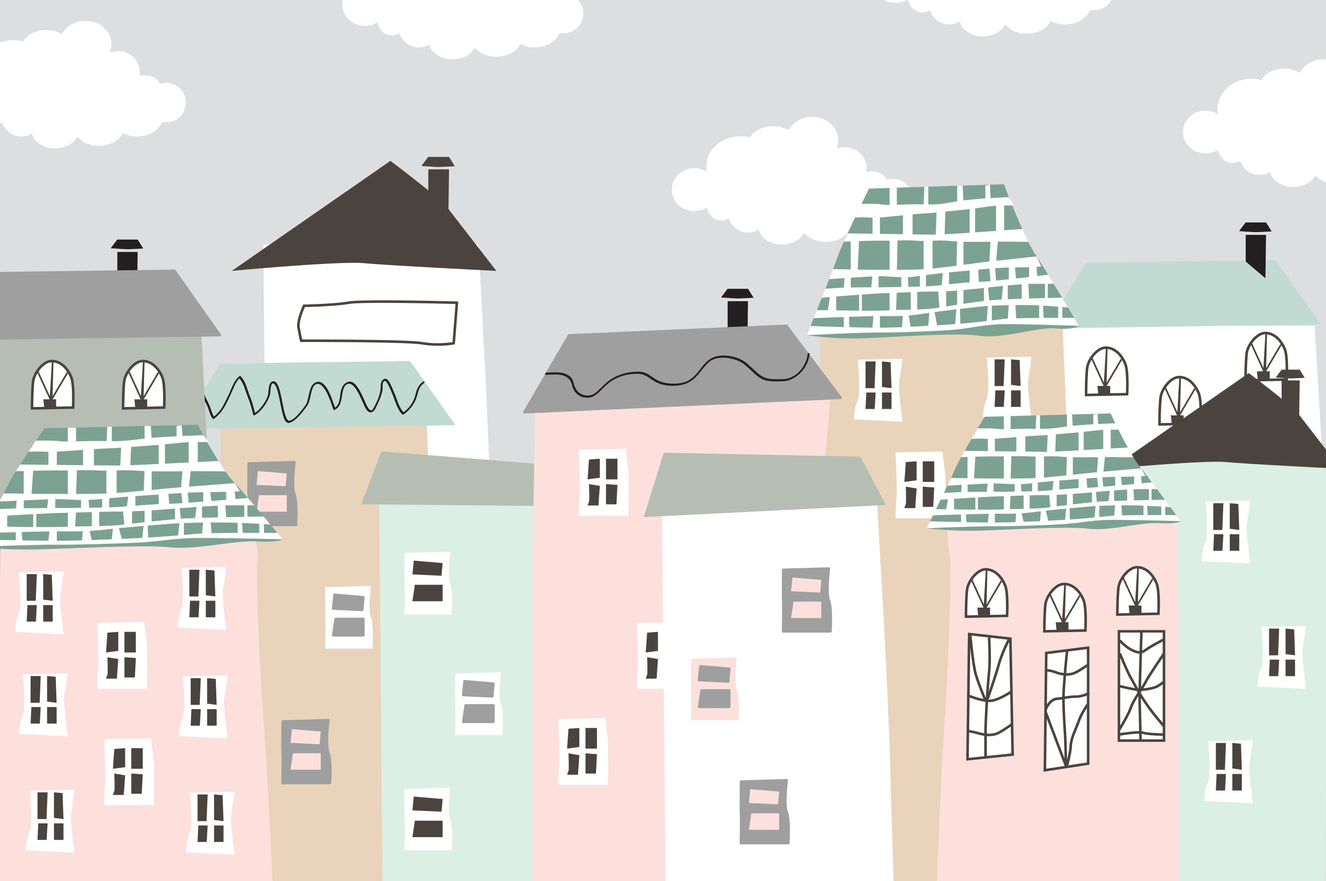 Tranquil Neighborhood Wallpaper Murals