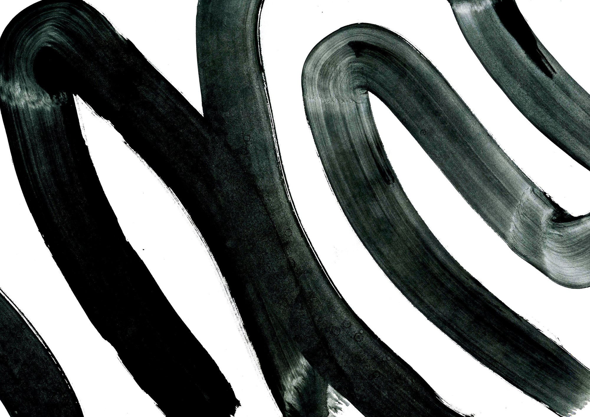 Abstract Black Ink Fusion Murals