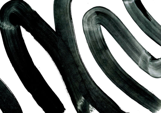 Abstract Black Ink Fusion Murals