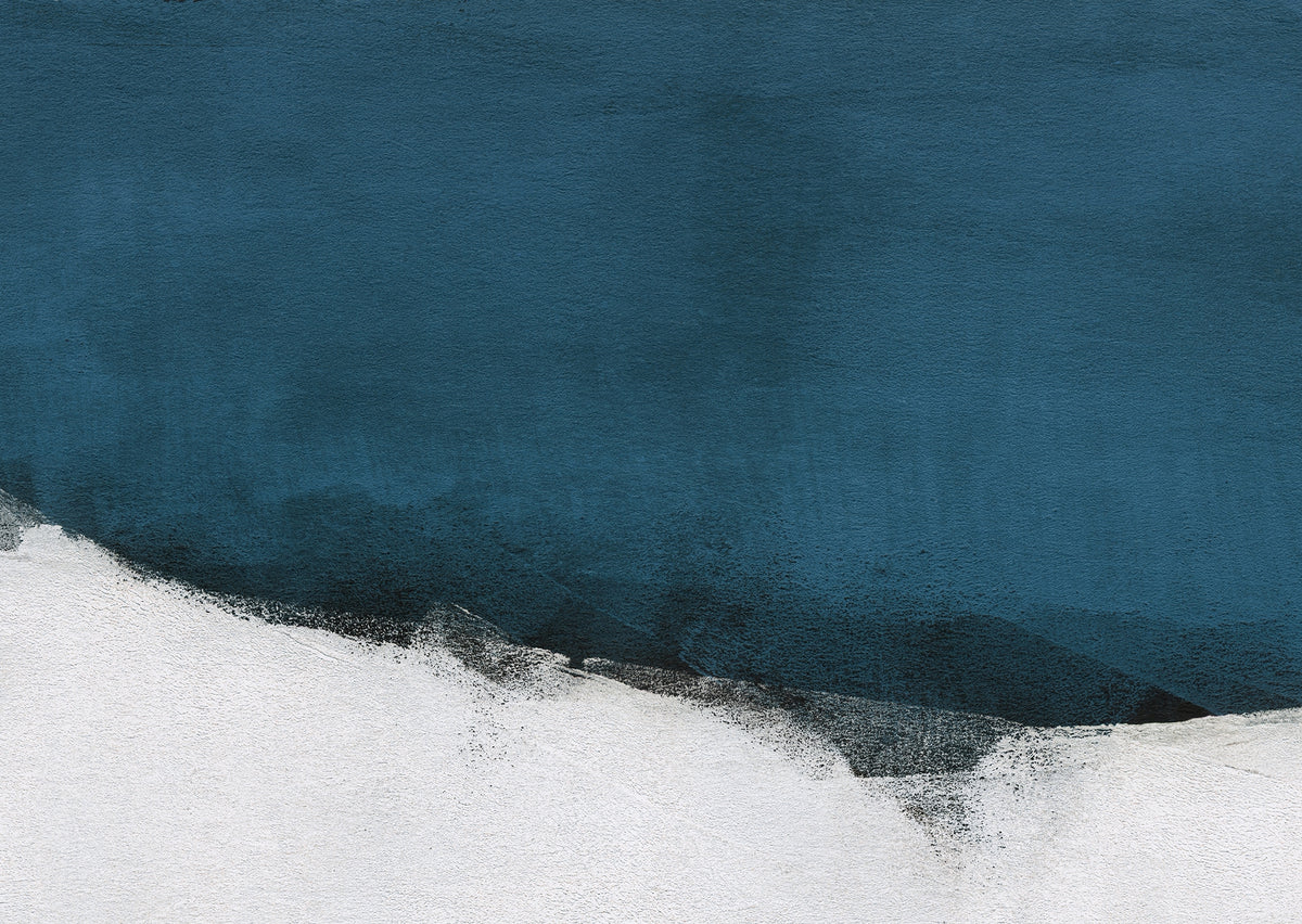 Blue Watercolor Brushstroke Wallpaper Mural in your room — zoomed