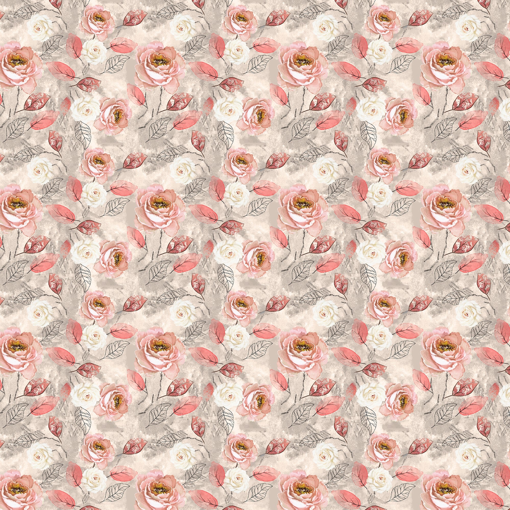 Watercolor Blossom Bliss Pattern Wallpaper