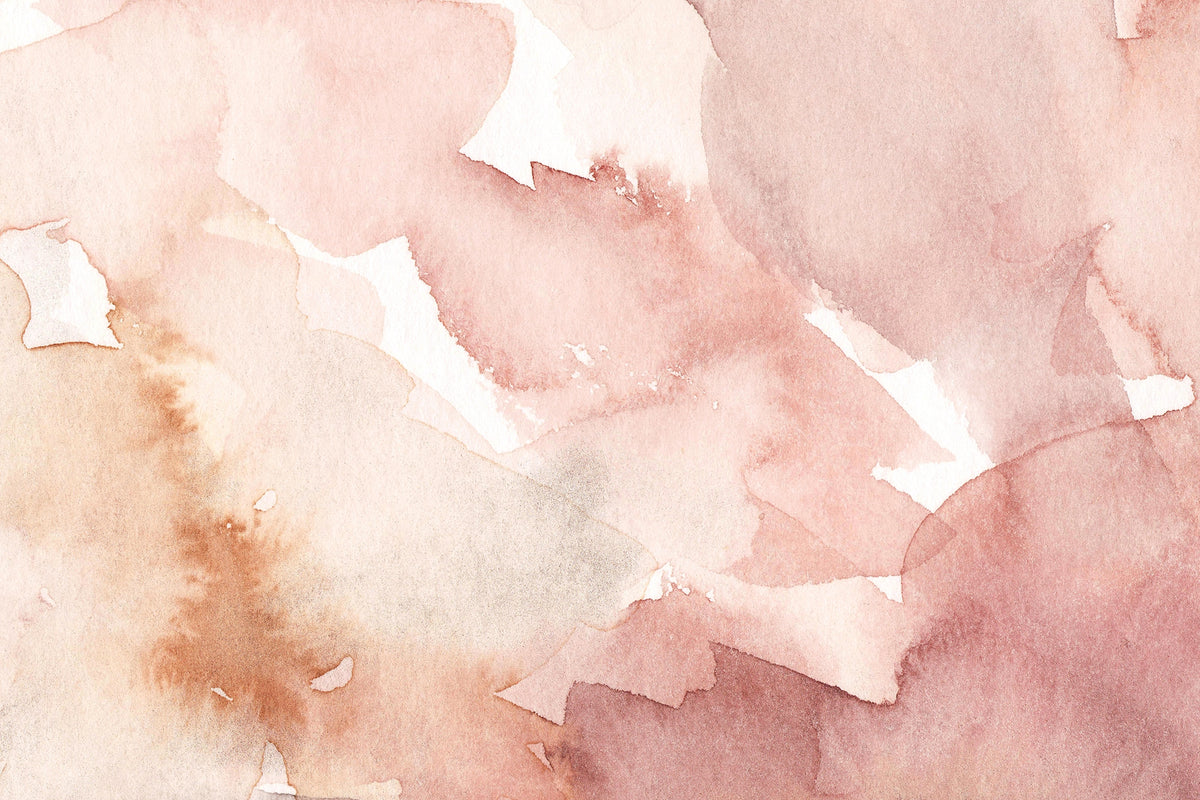 Tender Pink Watercolor Waves Wallpaper Mural in your room