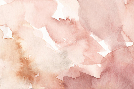 Tender Pink Watercolor Waves Wallpaper Mural