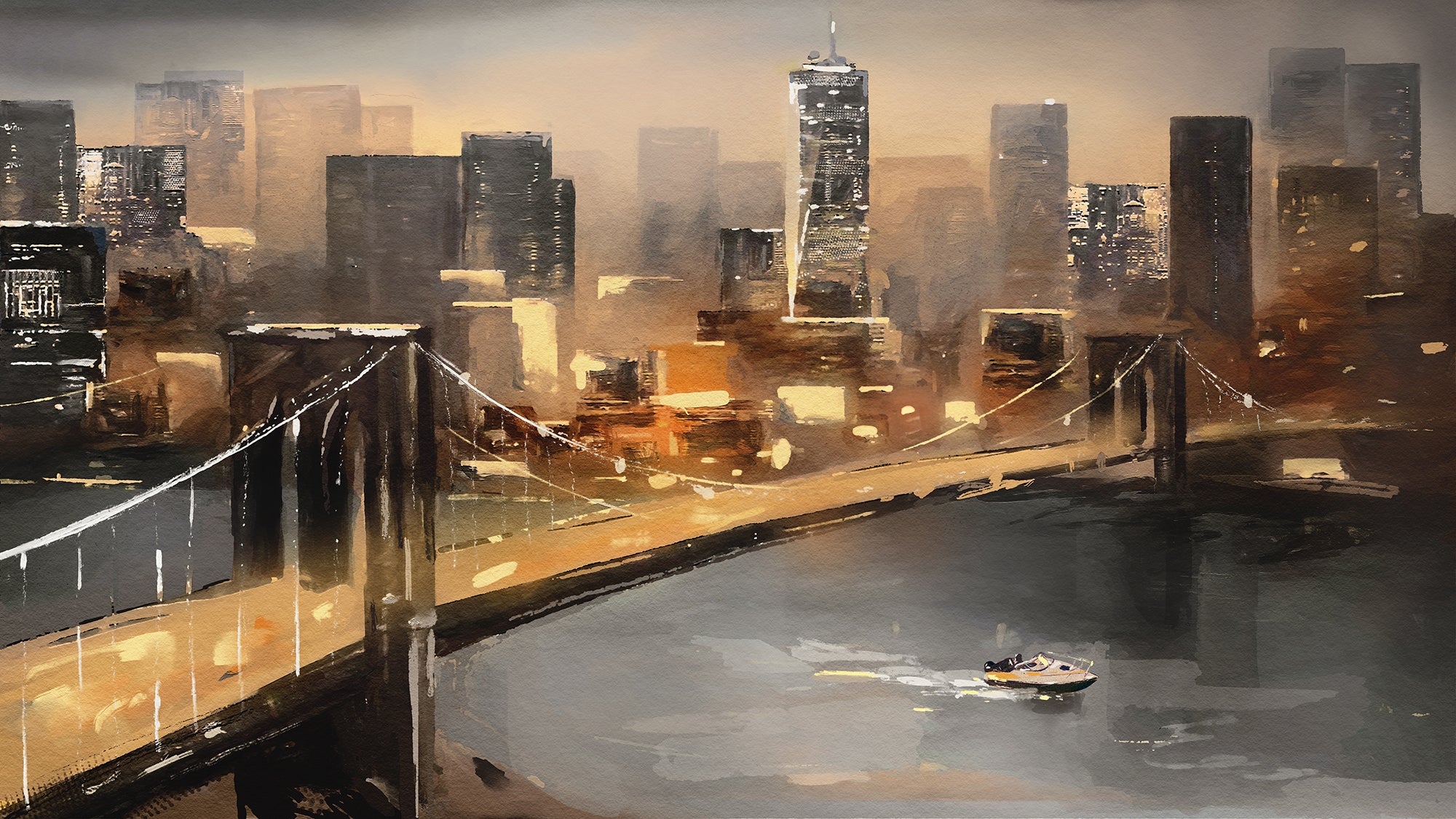 Vibrant New York Impressions Wallpaper Mural