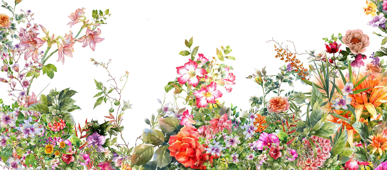 Botanical Elegance Watercolor Wallpaper Murals