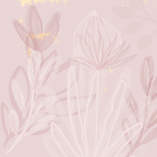 Blooming Petal Blush Floral Wallpaper Mural