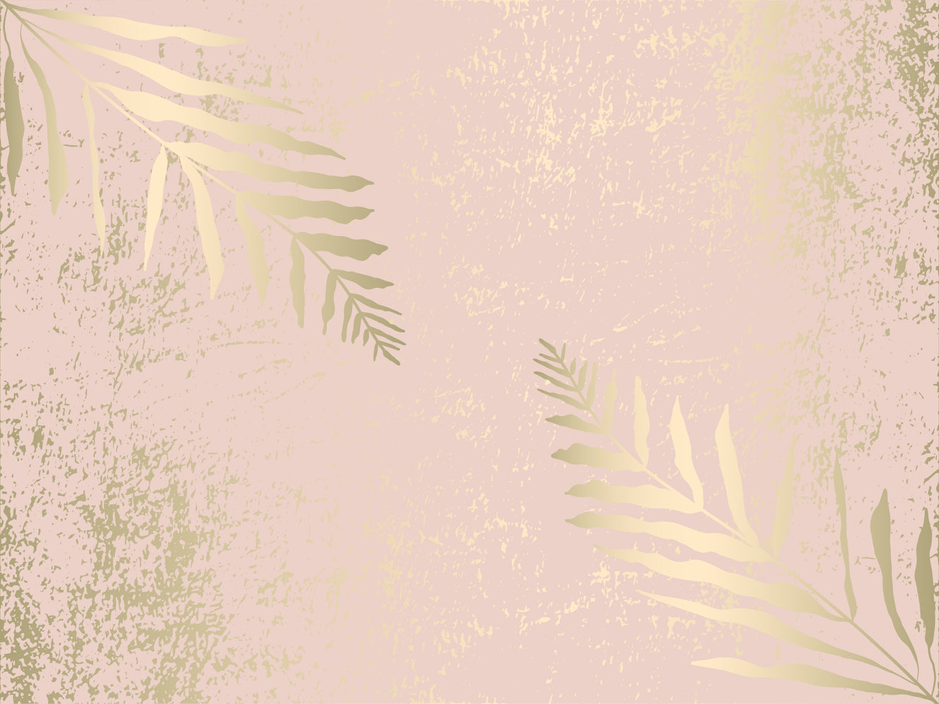 Gilded Blossom Pink and Gold Leaf Wallpaper Mural