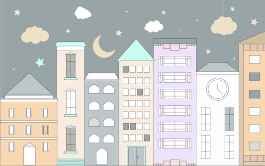 Playful Town Adventures Wall Murals