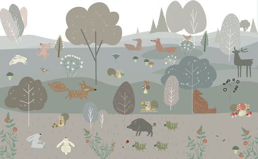 Scandinavian Design Featuring Forest Animals Wallpapers