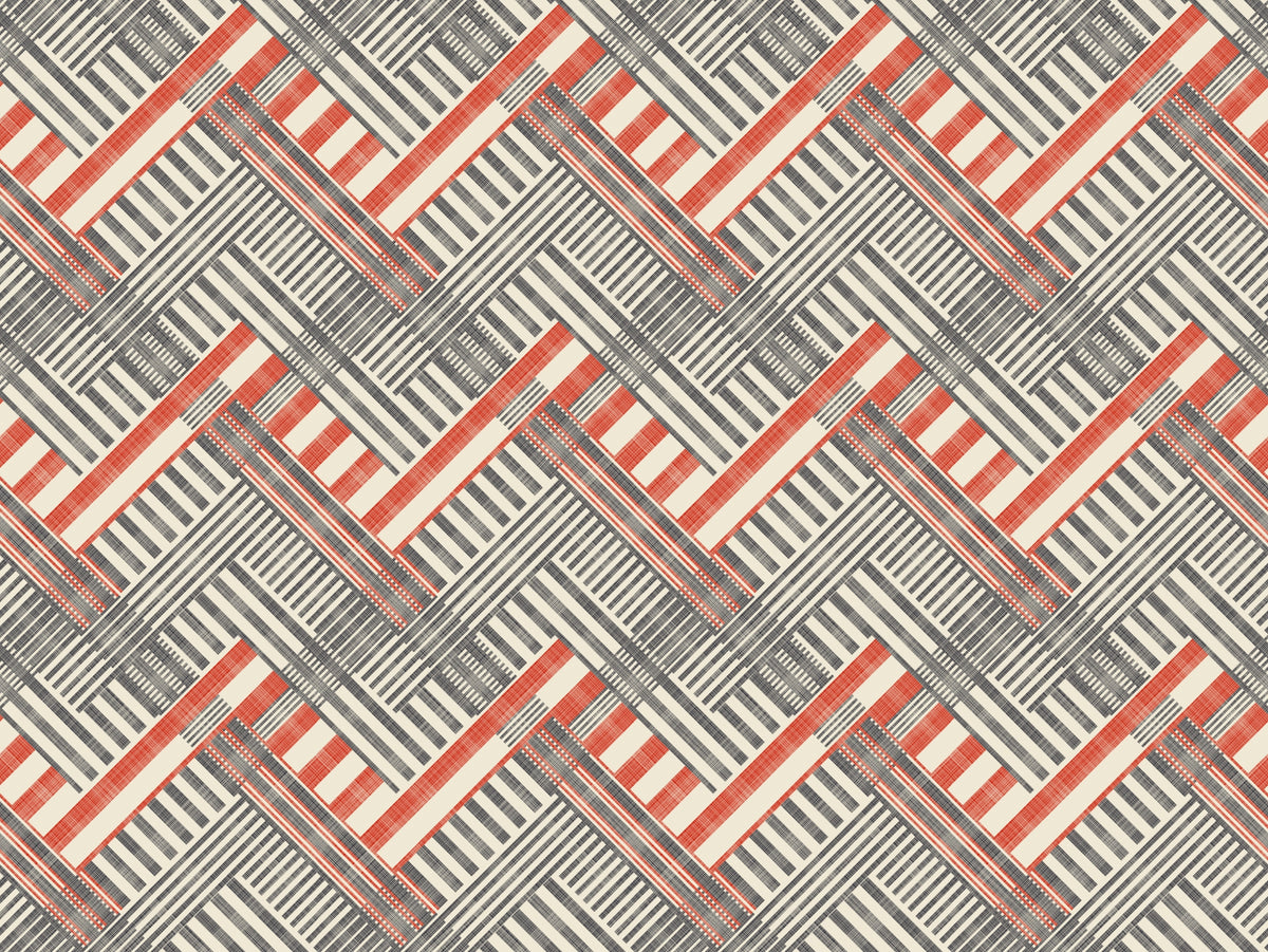 Elegant Harmony Striped Geometric Wallpaper in your room