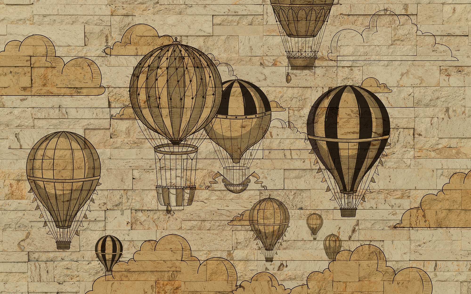 Sky Adventures Hot Air Balloons Wall Murals