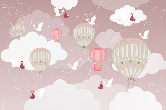 Floating Tranquility 3D Balloon Wallpaper Mural