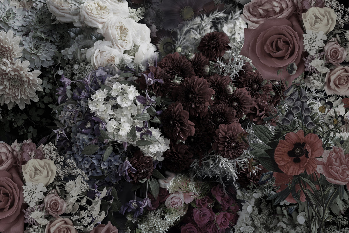 Gothic Garden Dark Floral Wall Murals in your room