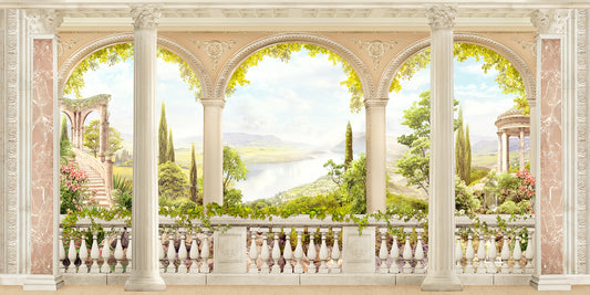 Old World Outlook Vintage Balcony Murals