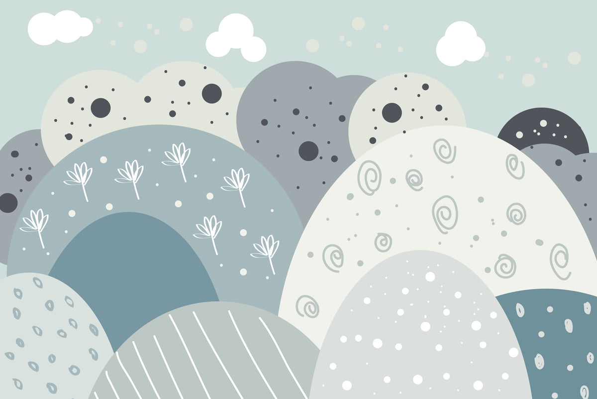 Magical Mountain Land Wall Murals in your room — zoomed