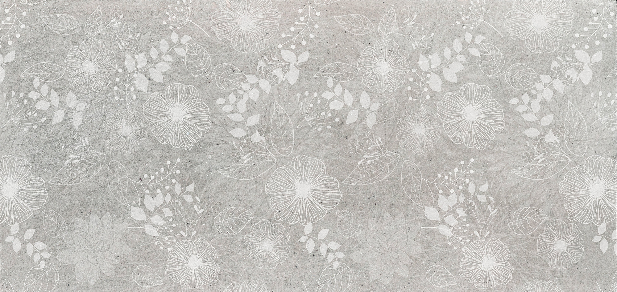 Pearl White Flower Fields Wallpaper Murals
