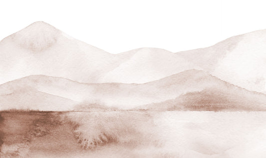 Watercolor Minimalist Painting Mountains Wallpaper For Walls