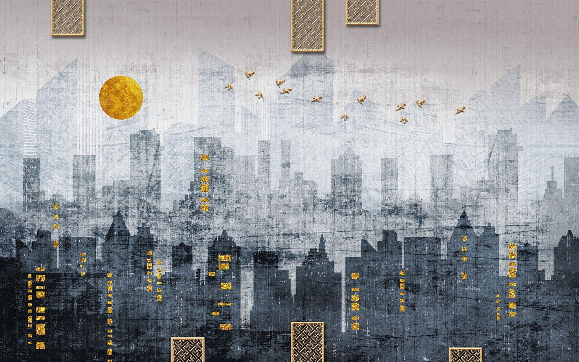 City Reflections Wallpaper Murals