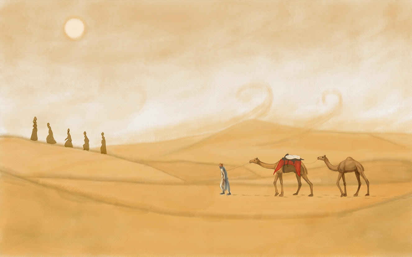Mystical Desert Journey Wall Murals