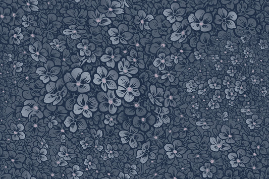 Royal Navy Floral Delight Wallpaper Murals