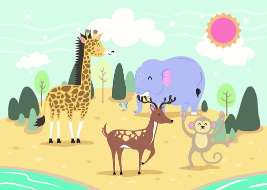 Jolly Jungle Kids Room Wallpaper Murals
