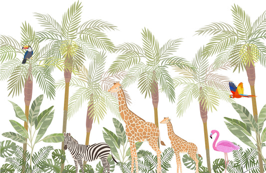 Wildlife Adventure Kids Room Murals