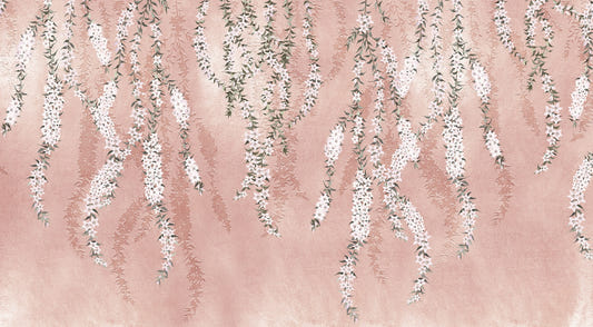 White Orchids Drape Wallpaper Murals