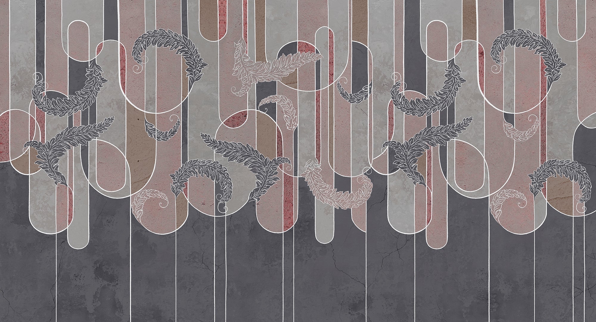 Gritty Deco Fusion Wallpaper Murals