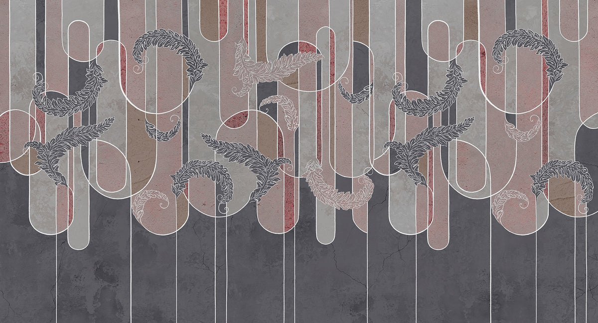 Gritty Deco Fusion Wallpaper Murals in your room — zoomed
