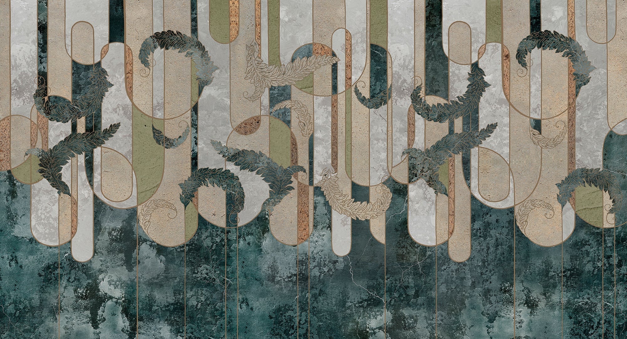 Geometric Greenery A Concrete Oasis Murals