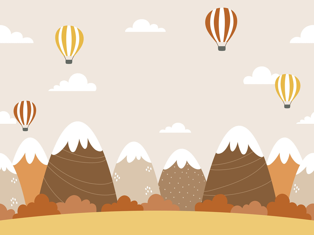 Autumn Landscape with Hot Air Balloons Wallpaper Murals in your room