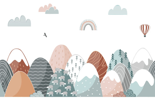 Colorful Climb Kids Room Wall Murals