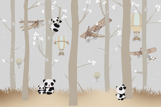 Airborne Pandas and Forest Delight Murals