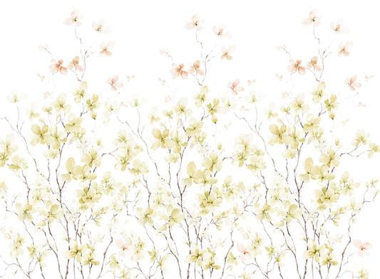 Watercolor Floral Art Wall Murals