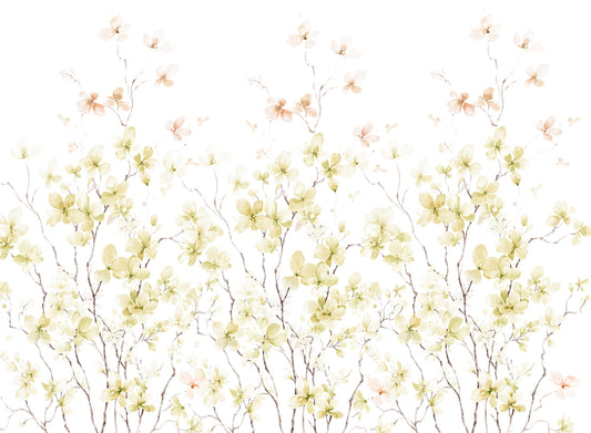 Watercolor Floral Art Wall Murals