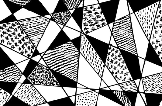 Geometrical Black & White Patterns Wall Murals