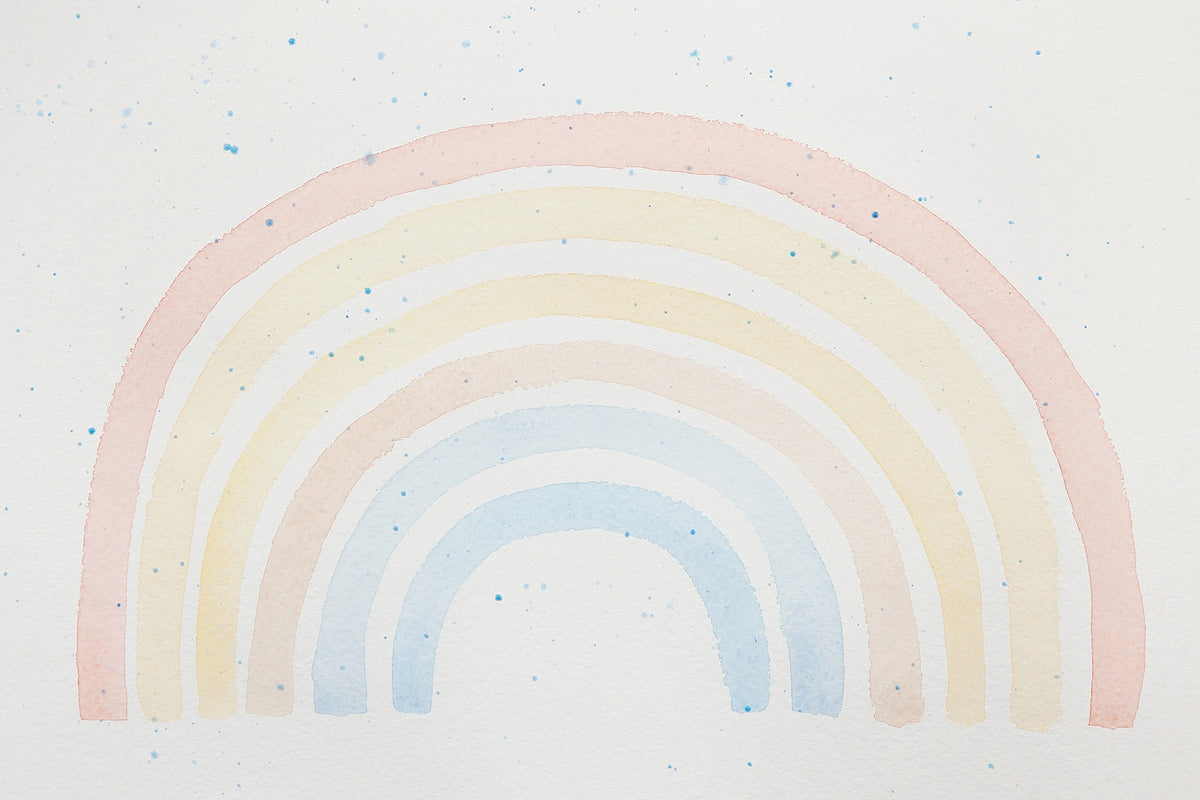 Watercolor Brushstroke Design Wall Murals in your room — zoomed