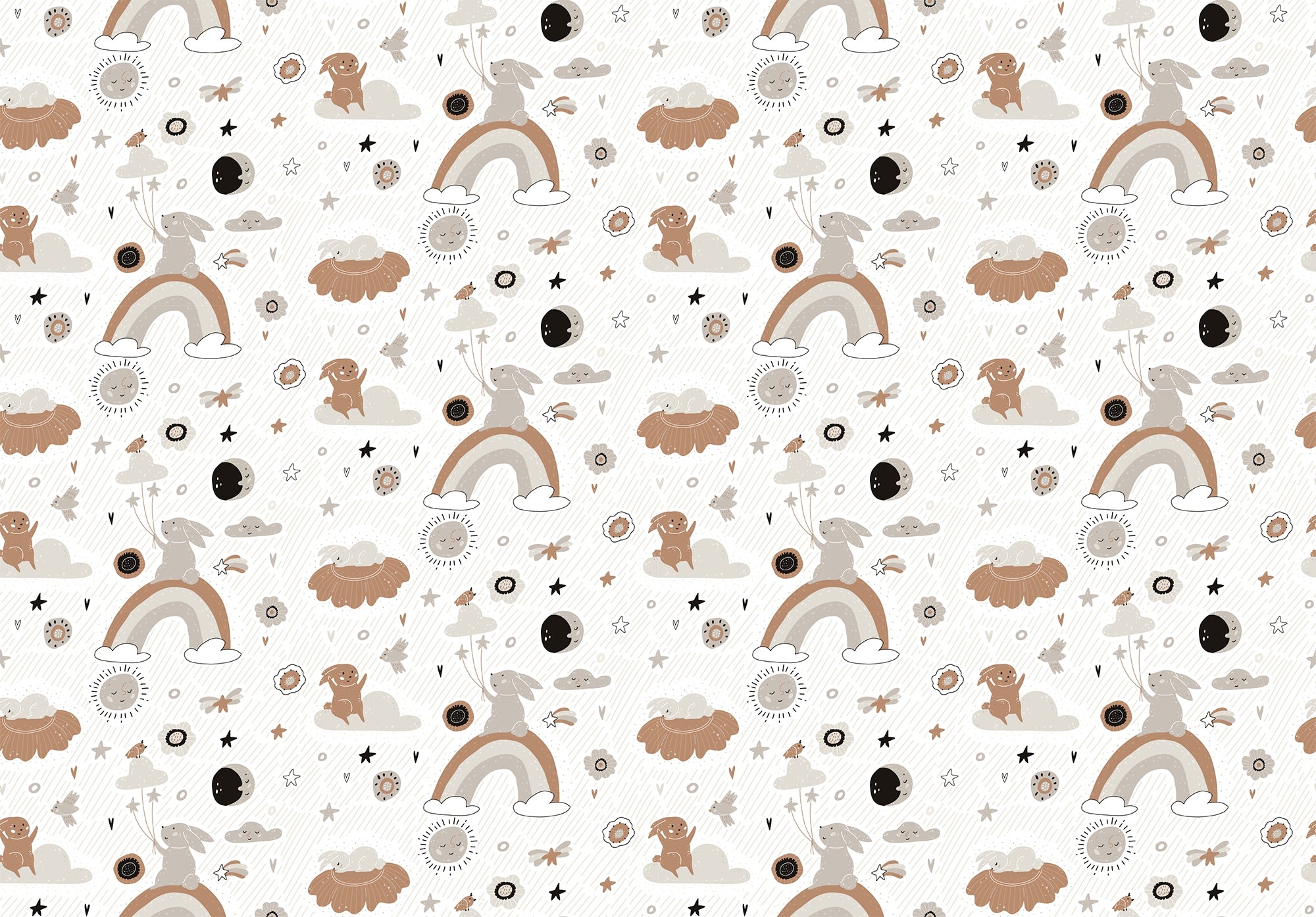 Cute Bohot Pattern Design Wall Murals