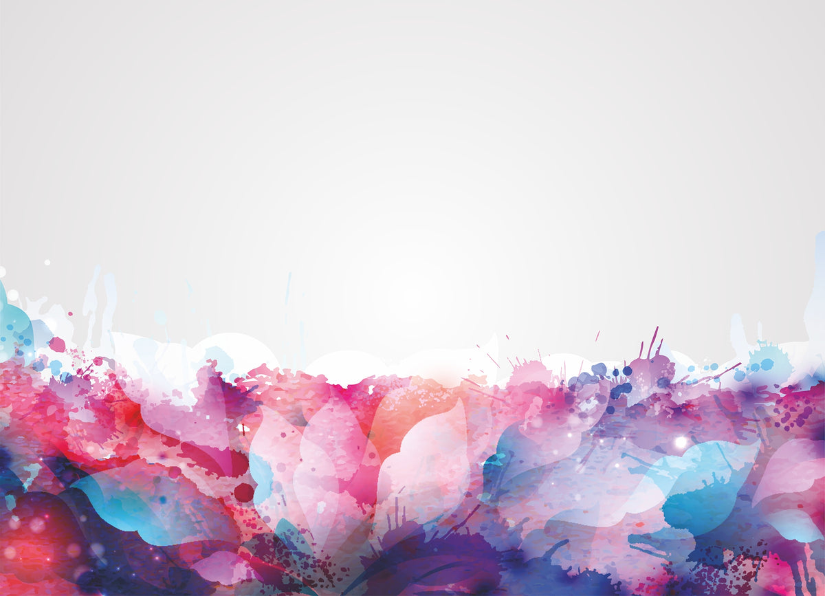 Multi Watercolor Brushstroke Wall Murals