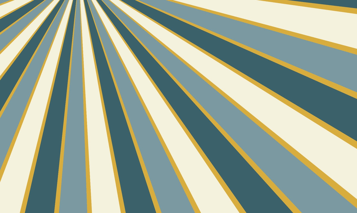 Green and Cream Abstract Striped Line Wallpaper Murals in your room