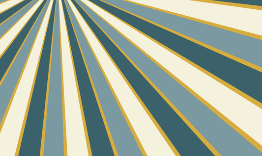 Green and Cream Abstract Striped Line Wallpaper Murals