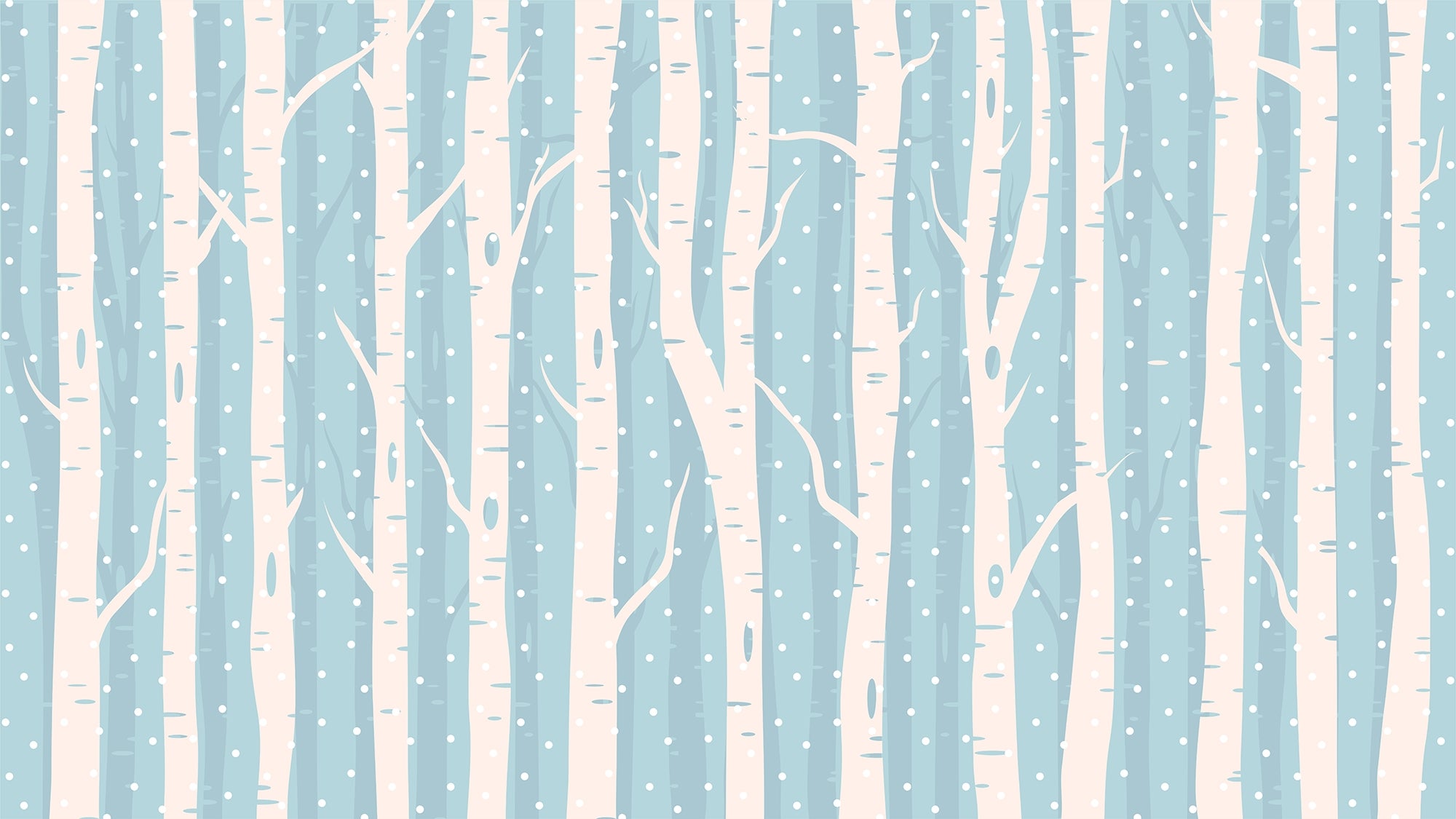 Frosty Blue Forest Scenic Wall Murals