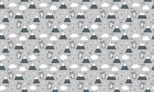 Playful Scandinavian Kitty Wallpaper