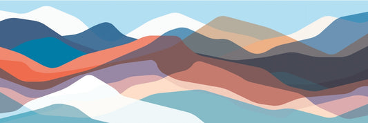 Multicolor Abstract Mountain Wallpaper Murals