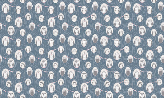 Kids Room Owls Burrows Tree Repeat Pattern Wallpaper