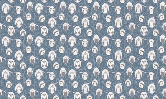 Kids Room Owls Burrows Tree Repeat Pattern Wallpaper